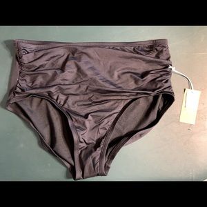 Black High Waisted Swim Bottoms